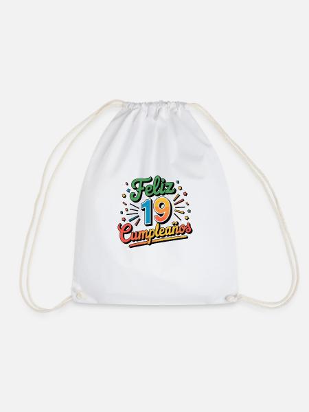 ¡Feliz 19 Cumpleaños! - Turnbeutel - Weiß