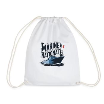 Fier de la Marine Nationale - Sac de sport léger - blanc - Devant