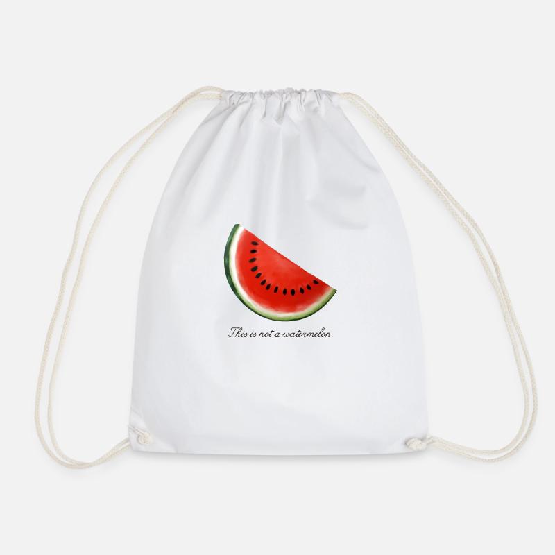 This is not a watermelon. [English Version] - Turnbeutel - Weiß