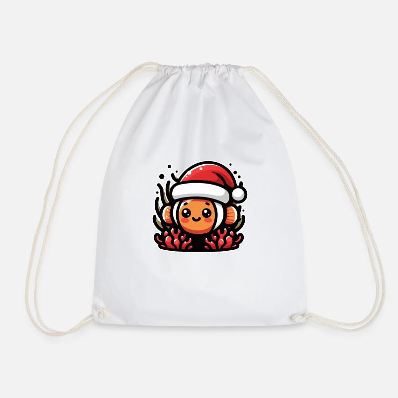 Anemonenfisch Clownfisch Weihnachten - Turnbeutel - Weiß