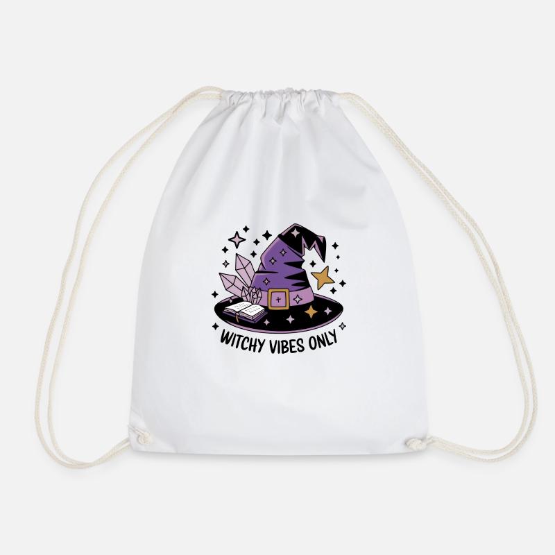 Witchy Vibes Only - Drawstring Bag - white