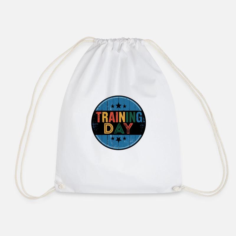Training Day - Drawstring Bag - white