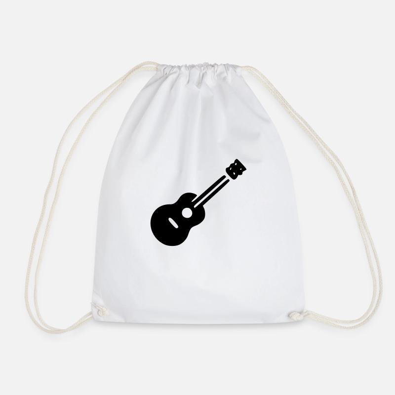 Gitarre - Turnbeutel - Weiß