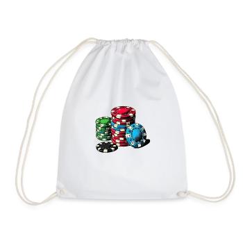 Poker - Drawstring Bag - white - Front