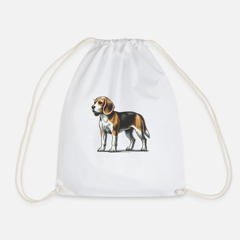 Beagle - Turnbeutel - Weiß