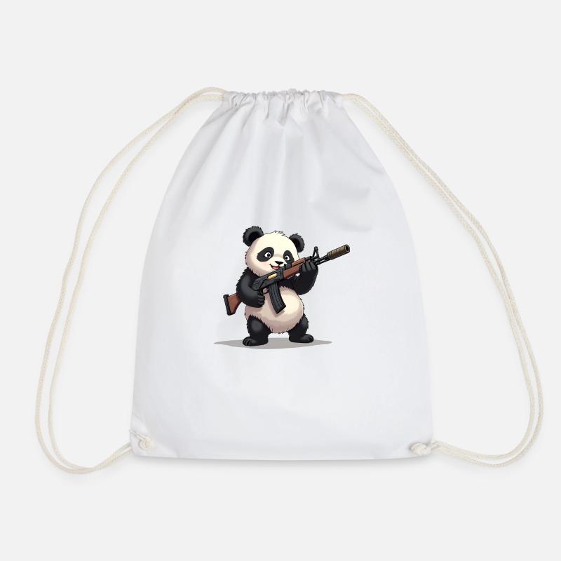 Panda armé mignon - Sac de sport léger - blanc