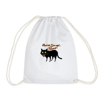 And the Cat said Meow - Drawstring Bag - white - Front