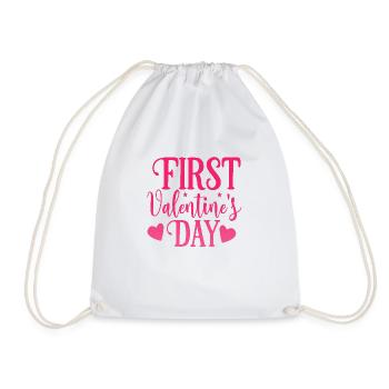 xoxo love you amore Flowers Women Valentine day 14 - Drawstring Bag - white - Front