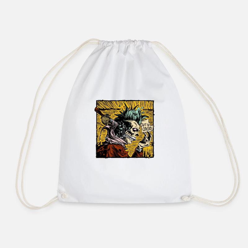 Out of control - Drawstring Bag - white