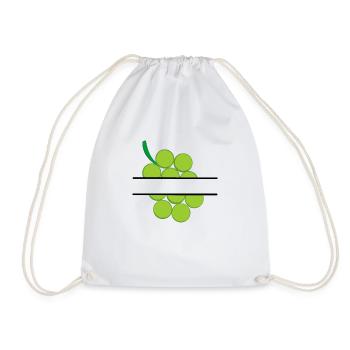 Grape banner - Drawstring Bag - white - Front