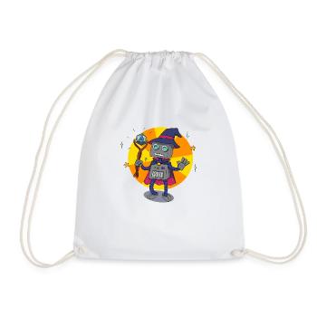 Robowizard - Drawstring Bag - white - Front