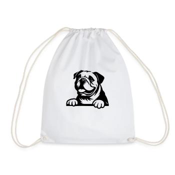 Bulldog - Turnbeutel - Weiß - Vorne