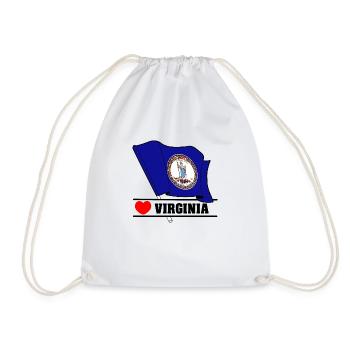 Flagge Virginia Herz VIRGINIA - Turnbeutel - Weiß - Vorne