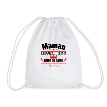 Maman Reine du Game Cadeau Fête des mères - Sac de sport léger - blanc - Devant