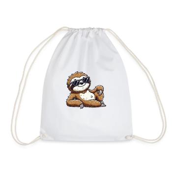 Lunettes de soleil paresseux Cool - Sac de sport léger - blanc - Devant