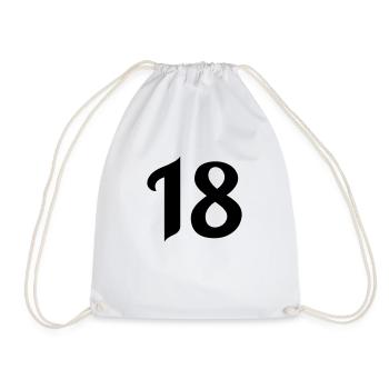 18 - Drawstring Bag - white - Front