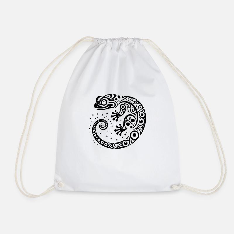 Gecko tribal - Sac de sport léger - blanc