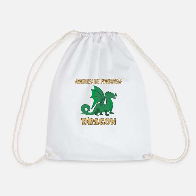 Always be yourself. Dragon - Turnbeutel - Weiß