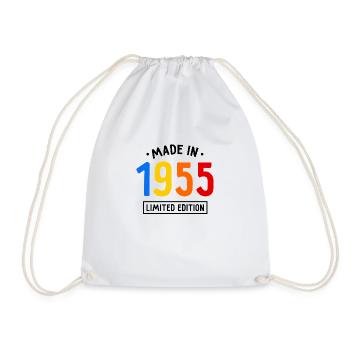 Made in 1955 - Limited Edition - Year of birth - Drawstring Bag - white - Front