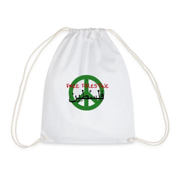 Free Palestine - Drawstring Bag - white - Front