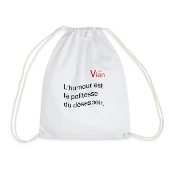 citation de Vian - Sac de sport léger - blanc - Devant
