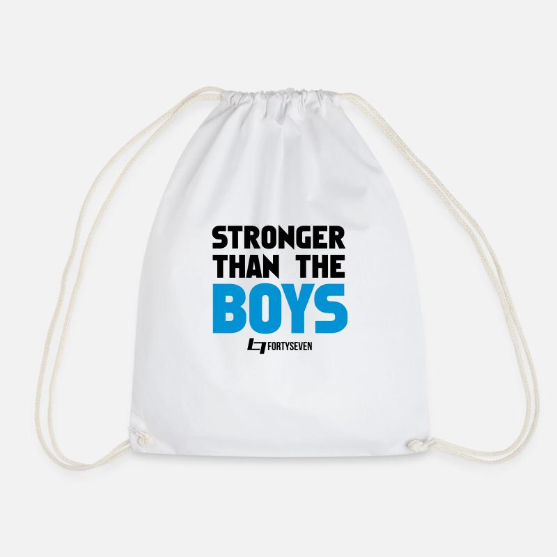 Stronger than the Boys - Turnbeutel - Weiß