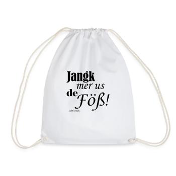 Jang mer us de Föß! - Turnbeutel - Weiß - Vorne