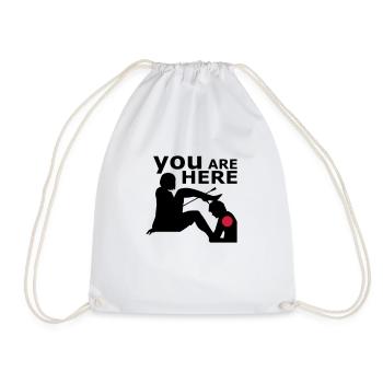 You are here - Turnbeutel - Weiß - Vorne