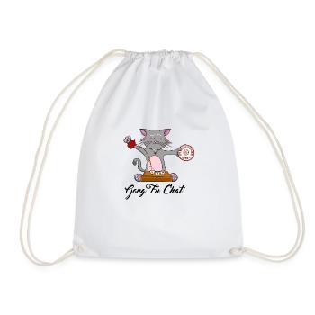 Gong Fu Chat - Sac de sport léger - blanc - Devant