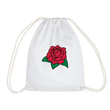 rose rouge - Sac de sport léger - blanc - Devant