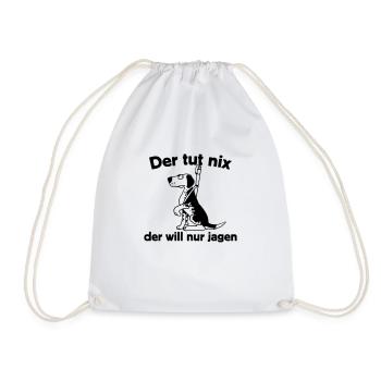 Tut nix - jagen - Turnbeutel - Weiß - Vorne
