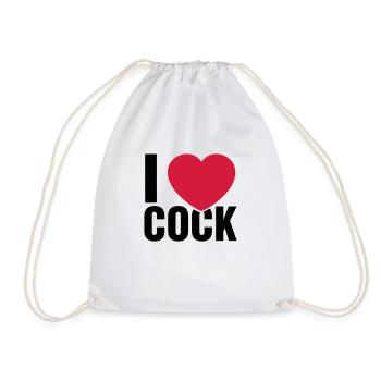 J'aime Cock - Sac de sport léger - blanc - Devant