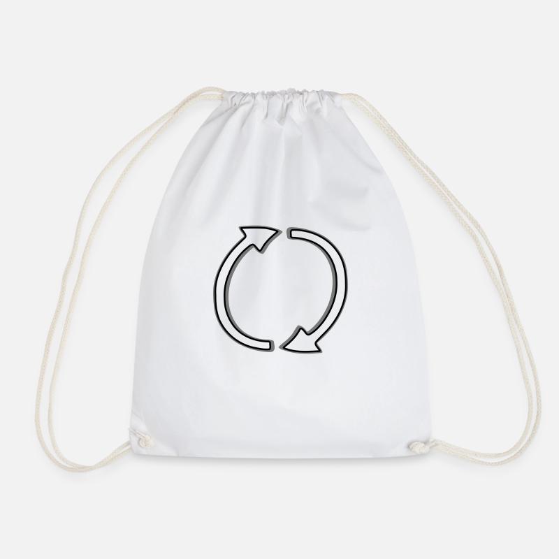 Arrows icon - Drawstring Bag - white