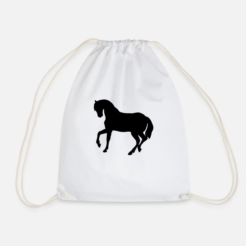 Cute Pony - Drawstring Bag - white