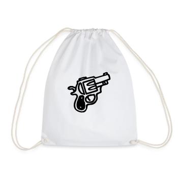 cartoon gun - Sac de sport léger - blanc - Devant