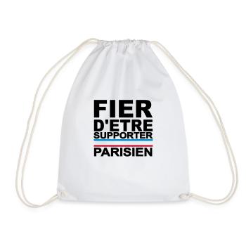 fier parisien noir 01 - Sac de sport léger - blanc - Devant