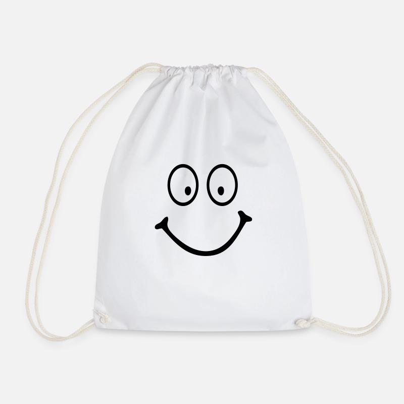 smiley - Turnbeutel - Weiß