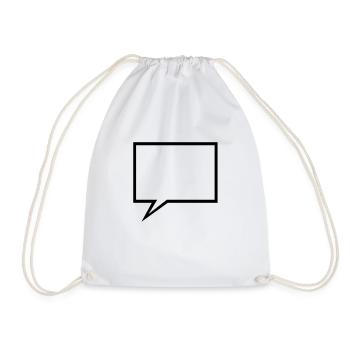 entitlement bubble - Drawstring Bag - white - Front
