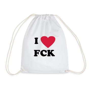 J'aime FCK - Sac de sport léger - blanc - Devant