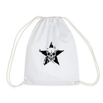 death star death head etoile2 - Drawstring Bag - white - Front