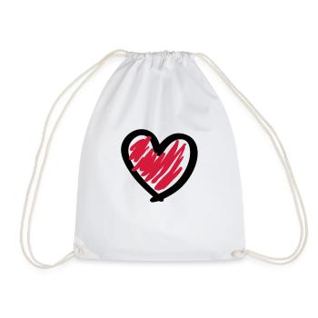 heart_design_f2 - Sac de sport léger - blanc - Devant