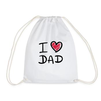 i love dad - Turnbeutel - Weiß - Vorne