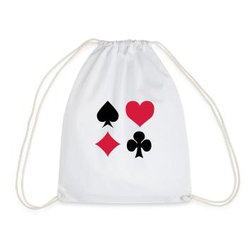 love_jeu_carte - Turnbeutel - Weiß - Vorne