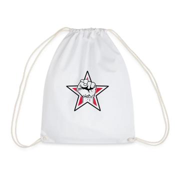 Star fist - fist freedom fighting freedom stars - Drawstring Bag - white - Front
