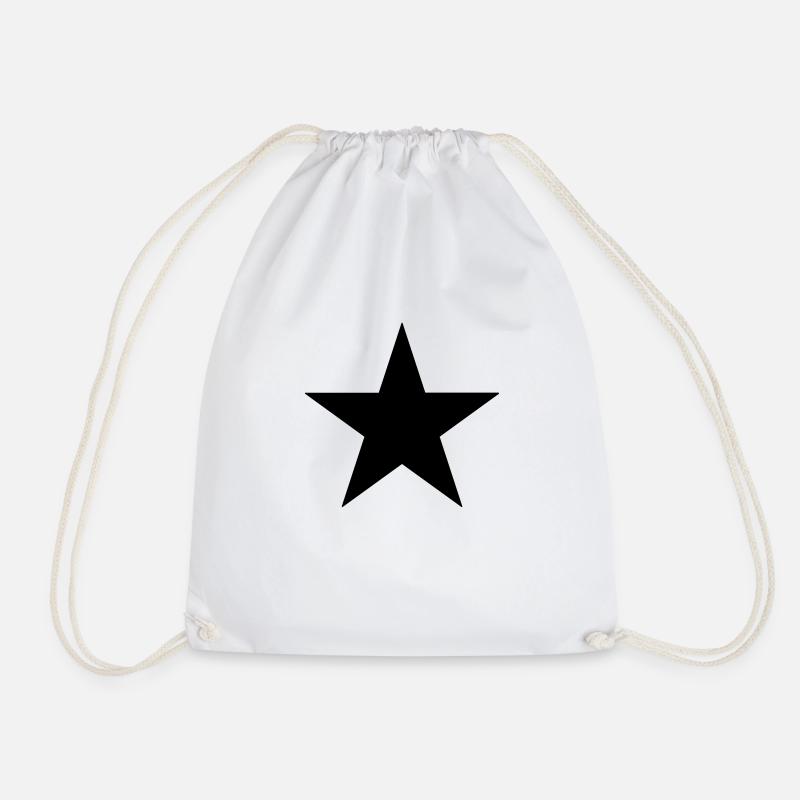 Star - Drawstring Bag - white