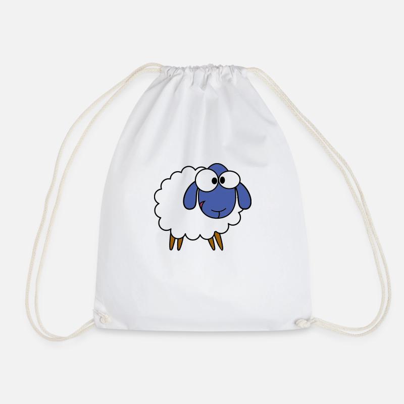 Sheep - Drawstring Bag - white