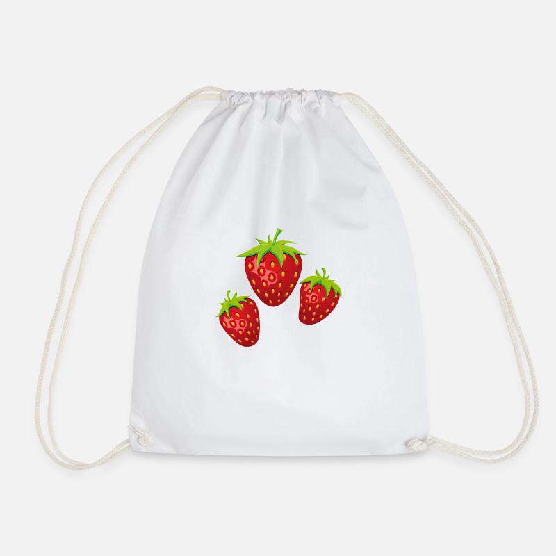 3fraises - Drawstring Bag - white