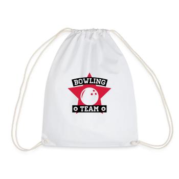 bowling_team__1_f2 - Drawstring Bag - white - Front