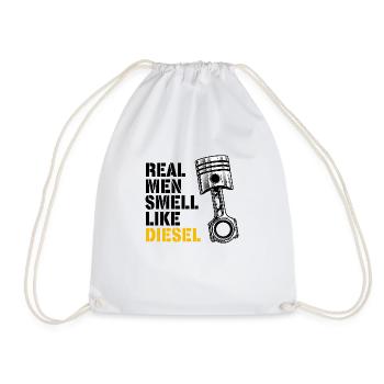 Real Men Smell Like Diesel | Amateurs de voitures - Sac de sport léger - blanc - Devant