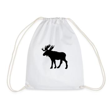 elch - Drawstring Bag - white - Front